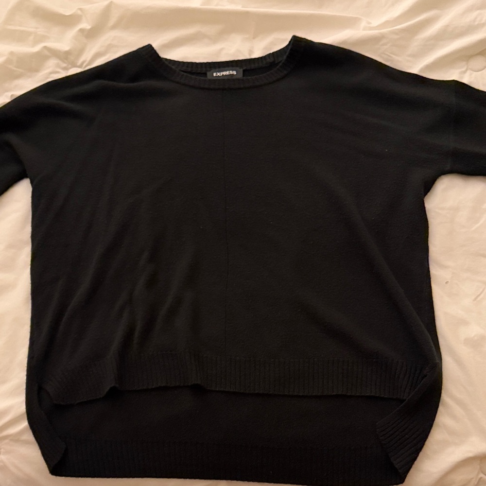 Express Elegant Black Knit Top